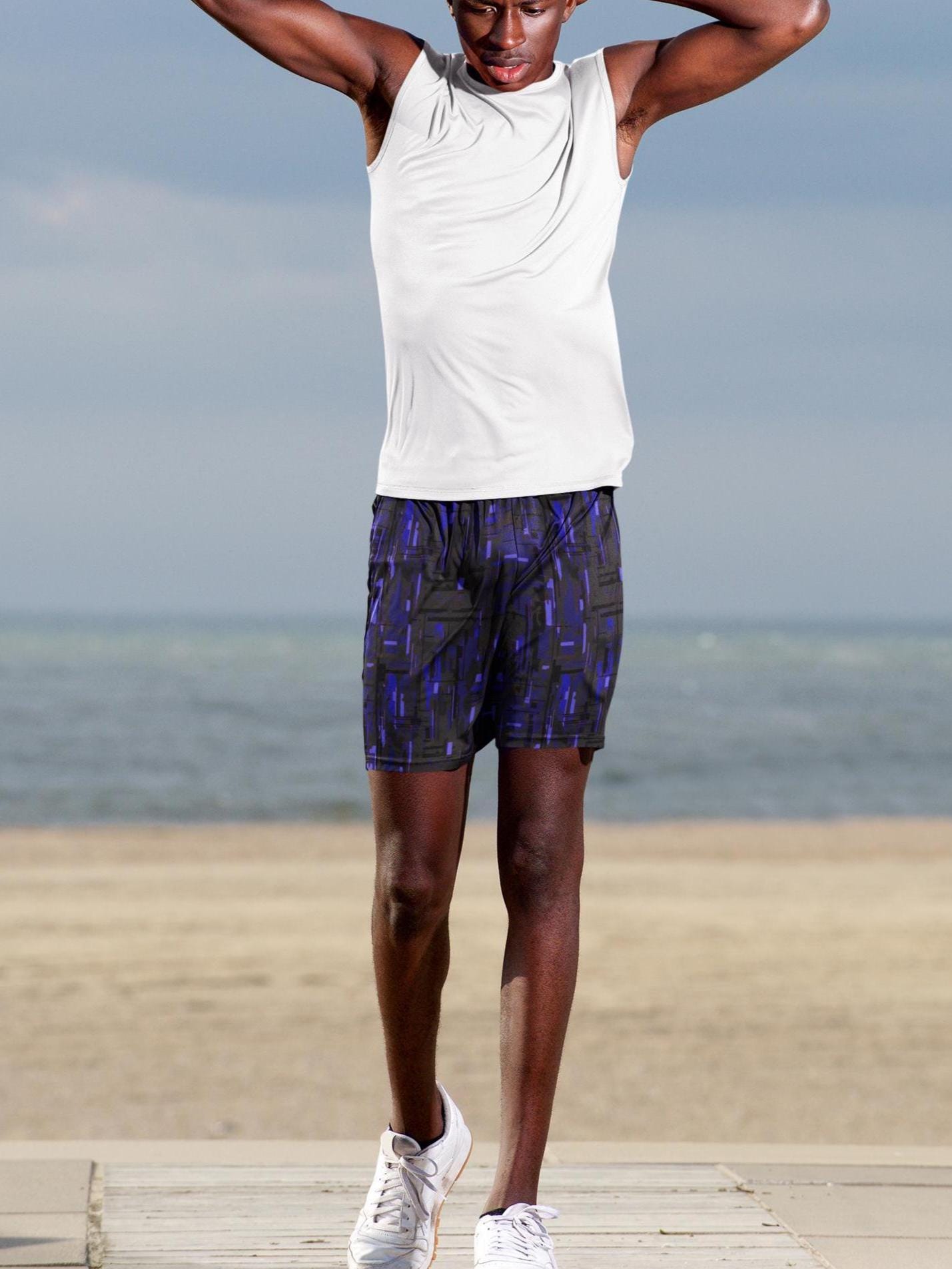 Mens Athletic Fitness Shorts Gym Training Men Water